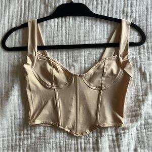 Tan corset top